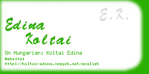 edina koltai business card